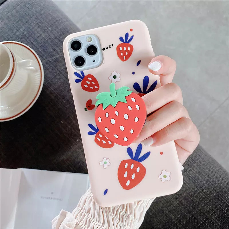 Strawberry Pop Socket Case – Wavyphonecases