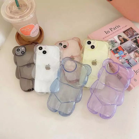 Clear 3d Teddy Bear Phone case