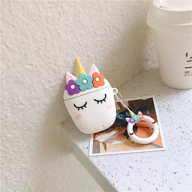 Silicone Sleepy Unicorn Airpod case