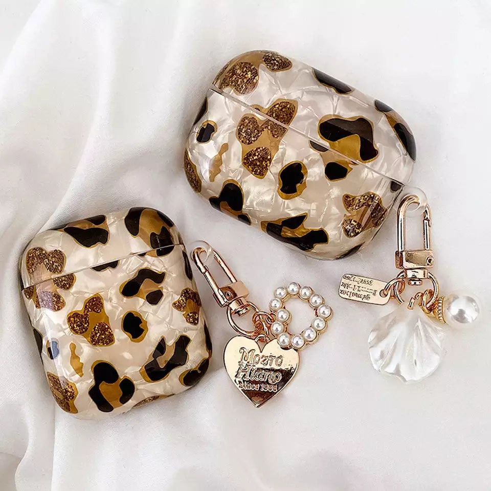 Sparkle Cheetah Print Airpod Case