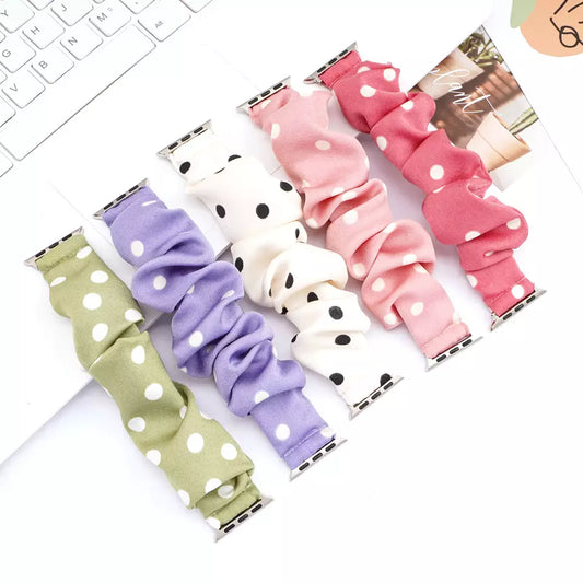 Polka Dot Scrunchie Apple Watch Band