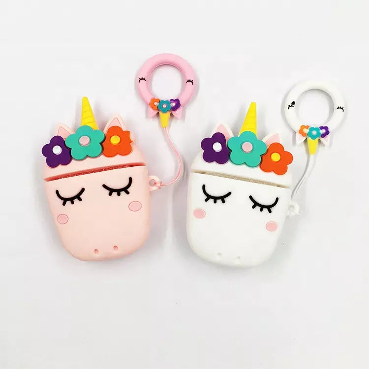 Silicone Sleepy Unicorn Airpod case