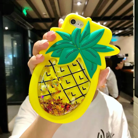 Pineapple Glitter 3D silicone case