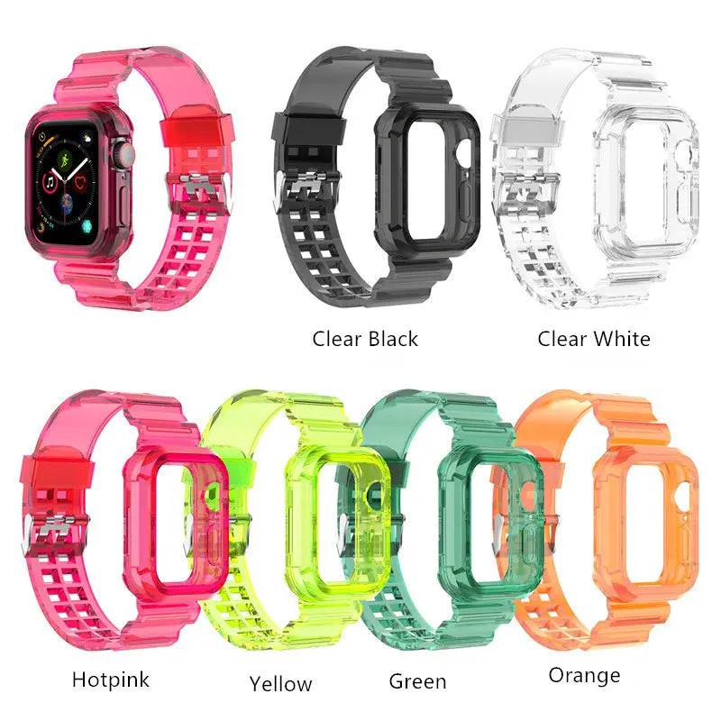 Transparent Grid Watch Band