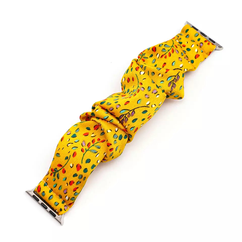 Floral Scrunchie Watch Band