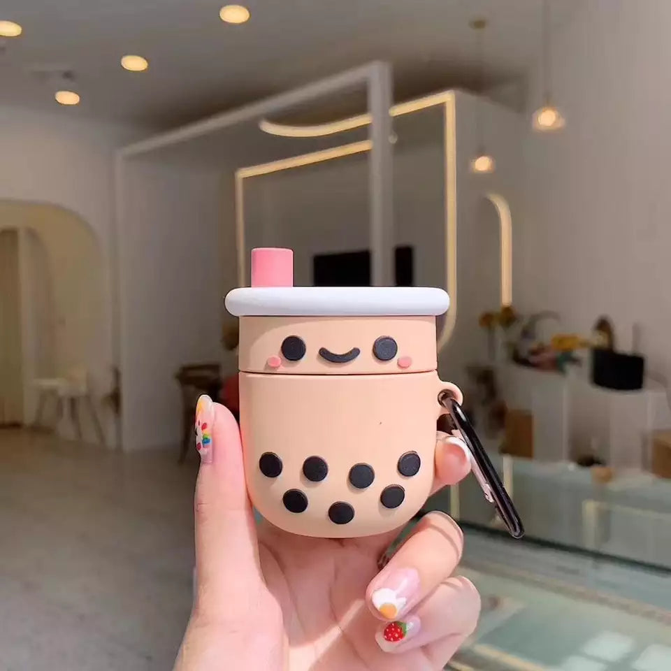 Boba Tea Silicone Airpod case